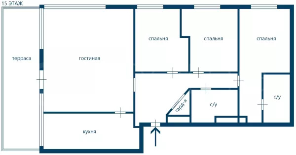 Продажа квартиры площадью 155.5 м² 16 этаж в Фили Парк по адресу Кутузовский, Багратионовский пр-д 1А